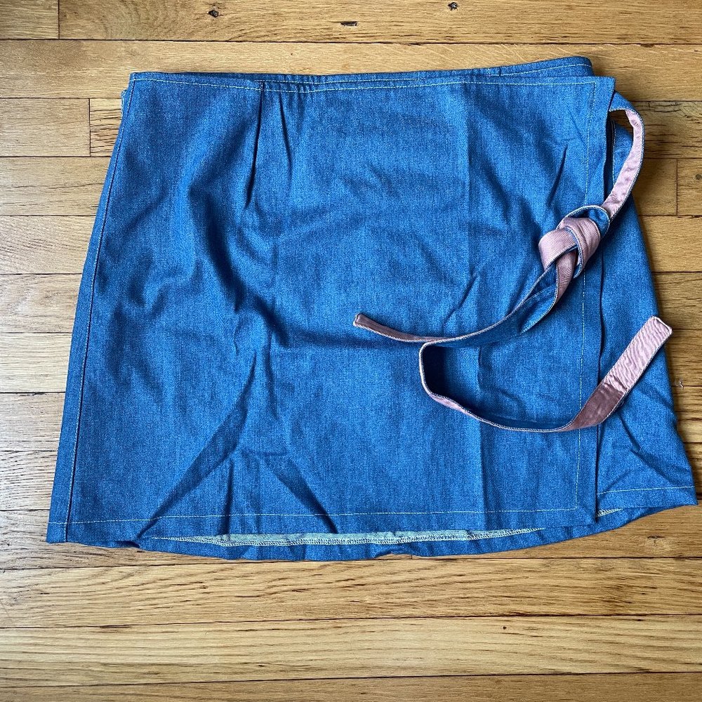 Street and Saddle Denim Wrap Skirt XXL